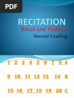 Bread and Pastry 9: Second Grading