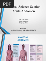 Clinical Science Section Acute Abdomen: Preseptor: Dr. Liza Nursanty, SPB, Mkes, Finacs