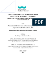 Planeamiento Tributario para El Fortalecimiento en La Toma de Decisiones de Las Empresas Constructorias de La Provincia de Huancayo