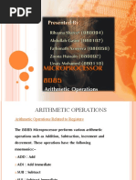 Arithmetic Operations in Microprocessor 8085