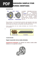 Transmision Simple Por Rueda Dentada