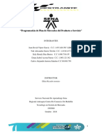 Programación de Plan de Mercadeo Del Producto o Servicio