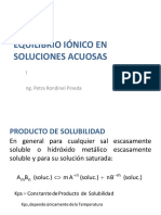 Equilibrio Iónico en Soluciones Acuosas