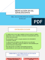 Alimentación en El Adolescente