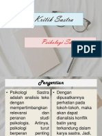 Teori Kritik Sastra - Psikologi Sastra