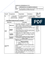 Sesión de Aprendizaje #N Decimales