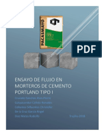 Ensayo para La Determinación de Flujos en Morteros