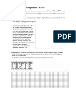 Ficha Avaliação Diagnóstica 6º Ano