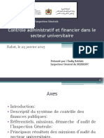 29-01-2015-Contrôle Administratif Et Financier Dans Le Secteur Universitaire