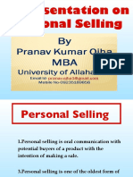 A Presentation On Personal Selling