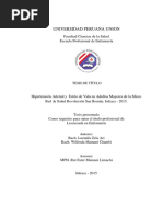 Hipertensión Arterial y Estilo de Vida en Adultos Mayores de La Micro Red de Salud Revolución San Román, Juliaca