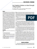 Hashem Et Al 2009 The Effect of Different Irrigating Solutions On Bond Strength