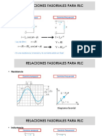 Circuito Corriente Alterna - Relaciones Fasoriales RLC