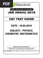 Date 16 Jee Mains Paper