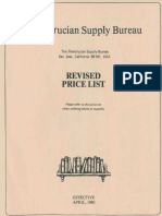 Rosicrucian Supply Bureau, Revised Price List (1980)