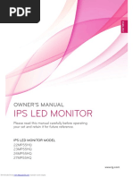 Ips Led Monitor: Owner'S Manual