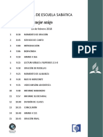 Programa de Escuela Sabática PDF