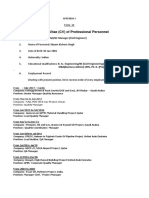 Dfccil CV Format