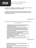 Concepto y Finalidad de La Auditoría de Estados Financieros