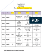 Spring 2015-2016 MTA Schedule (Dates Are Fixed,) : Exact Times Will Be Announced Soon