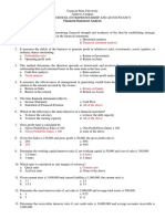 Financial Statement Analysis Exam Prelims With Answers