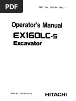 Hitachi EX160LC-5 Excavator Operation Manual SN001524 and Up PDF