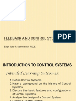 Feedback and Control Systems: Engr. Joey P. Sarmiento, PECE