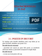 Pozitia in Pat, Mobiliz, Transport, Escare