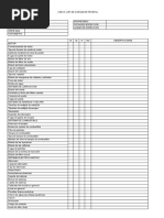 Checklist Cargador Frontal