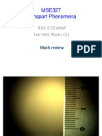 MSE327 Transport Phenomena: Lee Hall, Room 111