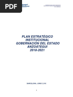 Plan Estratégico Institucional Gobernación Del Estado Anzoátegui 2018-2021