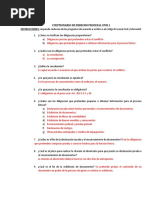 Cuestionario de Derecho Procesal Civil I