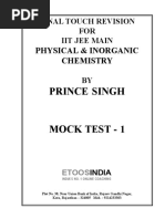 Chemistry FTR Jee Main Mock Test