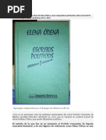 Sobre La Adquisición de Las Obras de Elena Ódena y Unas Comparativas Pertinentes Sobre El Actual PCE