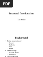 Structural Functionalism: The Basics