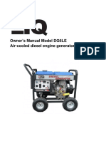 Owner's Manual Model DG6LE Air-Cooled Diesel Engine Generator Set