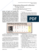 Application of Operations Research in Election Voting System