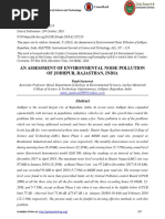 An Assessment of Environmental Noise Pollution of Jodhpur, Rajasthan, India-1-22.9.18