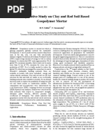 A Comparative Study On Clay and Red Soil Based Geopolymer Mortar