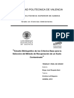 Criterios para Selección de Método de Remediación de Suelos