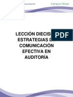 Lección Dieciseis Estrategias de Comunicación Efectiva en Auditoría