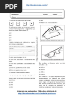 Simulado - Atividade 04 de Matemática para 6º Ano