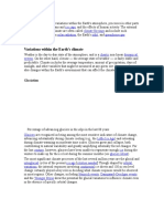 Variations Within The Earth's Climate: Ice Caps Climate Forcings Solar Radiation Orbit Greenhouse Gas