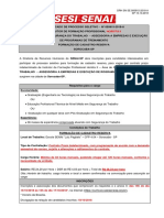 Edital SENAI Professor Curso Segurança Do Trabalho