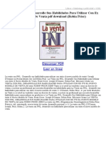 La Venta Con PNL Desarrolle Sus Habilidades para Utilizar Con Ex Ito El Nuevo Modelo de Venta PDF