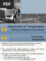 Department of Transportation: Defining SW Baltimore Truck Routes