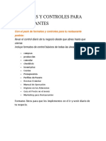 Formatos y Controles para Restaurantes