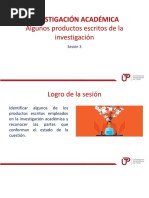 Sesion 3 Algunos Productos Escritos de La Investigacion