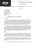 June 2018 Letter From DOJ FARA Registration Unit To RM Broadcasting