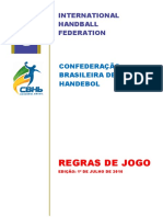 Regras Oficiais - Handebol - CBHB - Julho - 2016